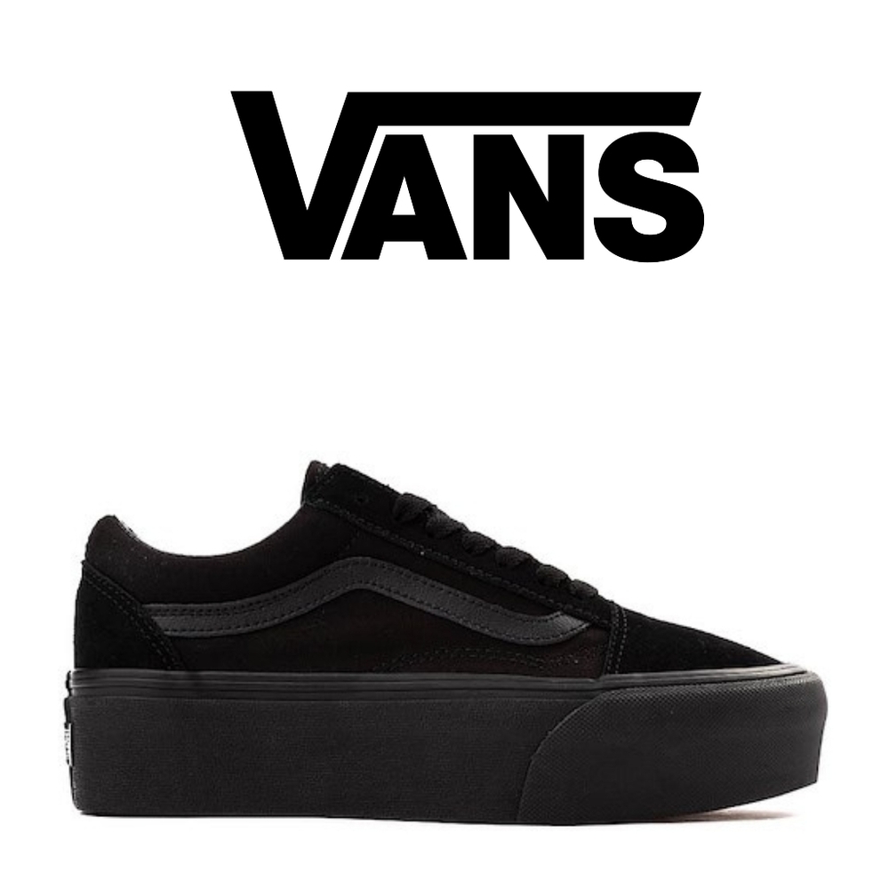 Vans - Old Skool Stackform Suede/Canvas Black/Black - Women's Size 8 - Picture 3 of 7